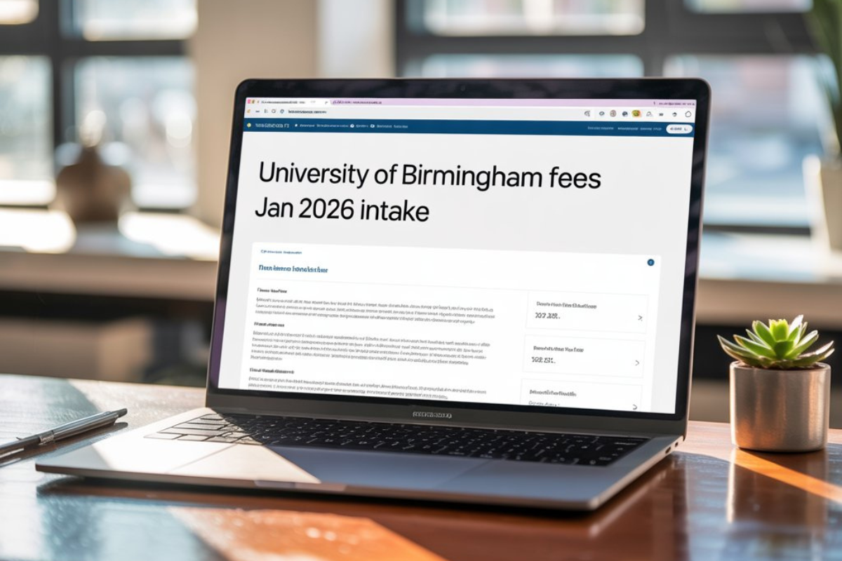 What are the University of Birmingham fees for the Jan 2026 intake?